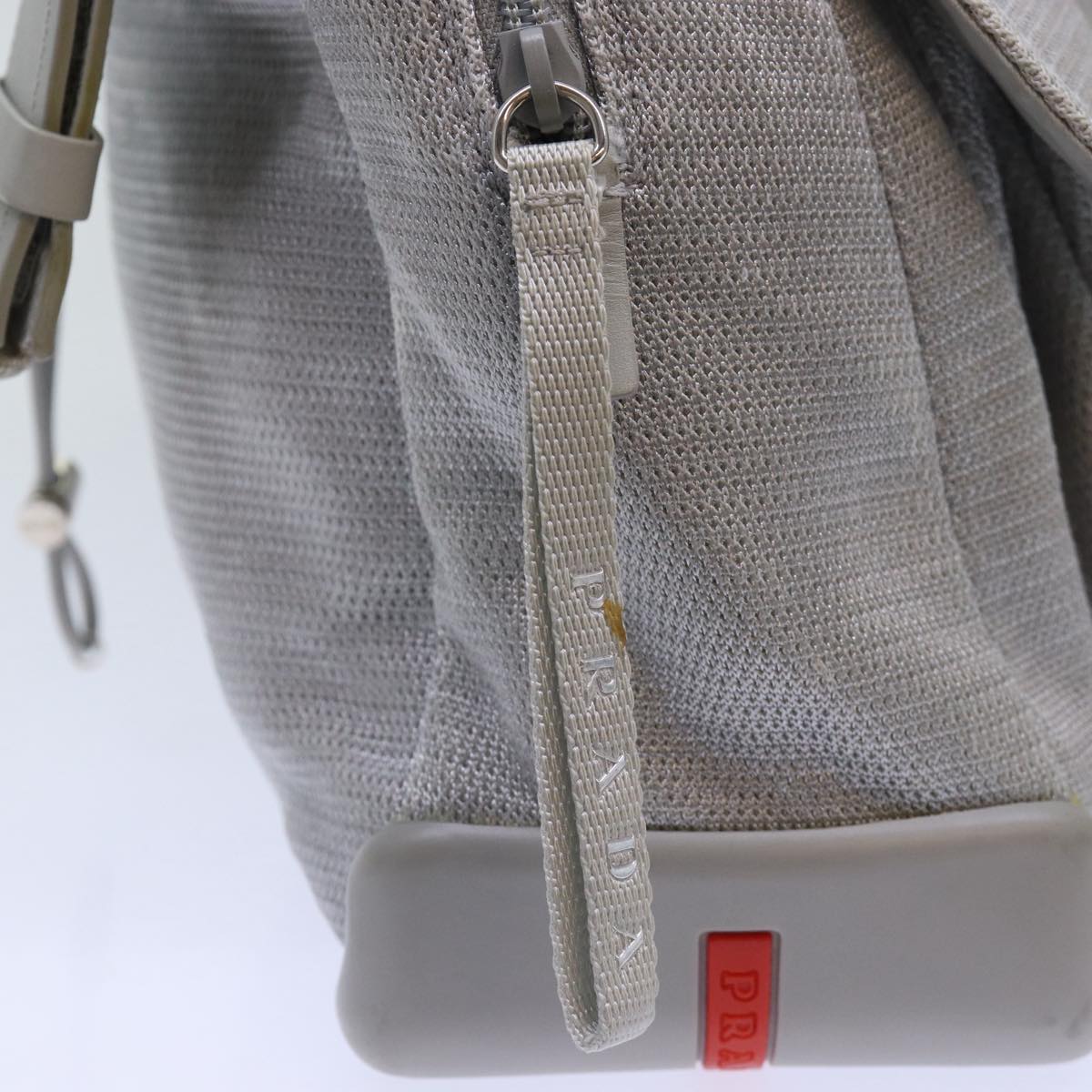 PRADA Sports Shoulder Bag Nylon Gray Auth bs16388