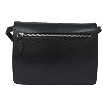 BURBERRY Nova Check Shoulder Bag Canvas Leather Beige Black Auth bs16405