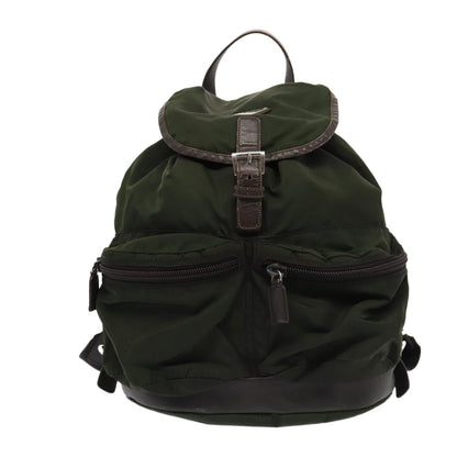 PRADA Backpack Nylon Khaki Auth bs16433