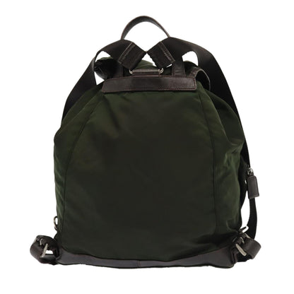 PRADA Backpack Nylon Khaki Auth bs16433