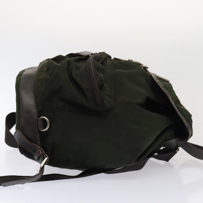 PRADA Backpack Nylon Khaki Auth bs16433