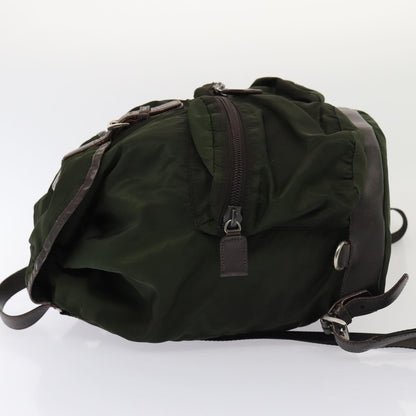 PRADA Backpack Nylon Khaki Auth bs16433