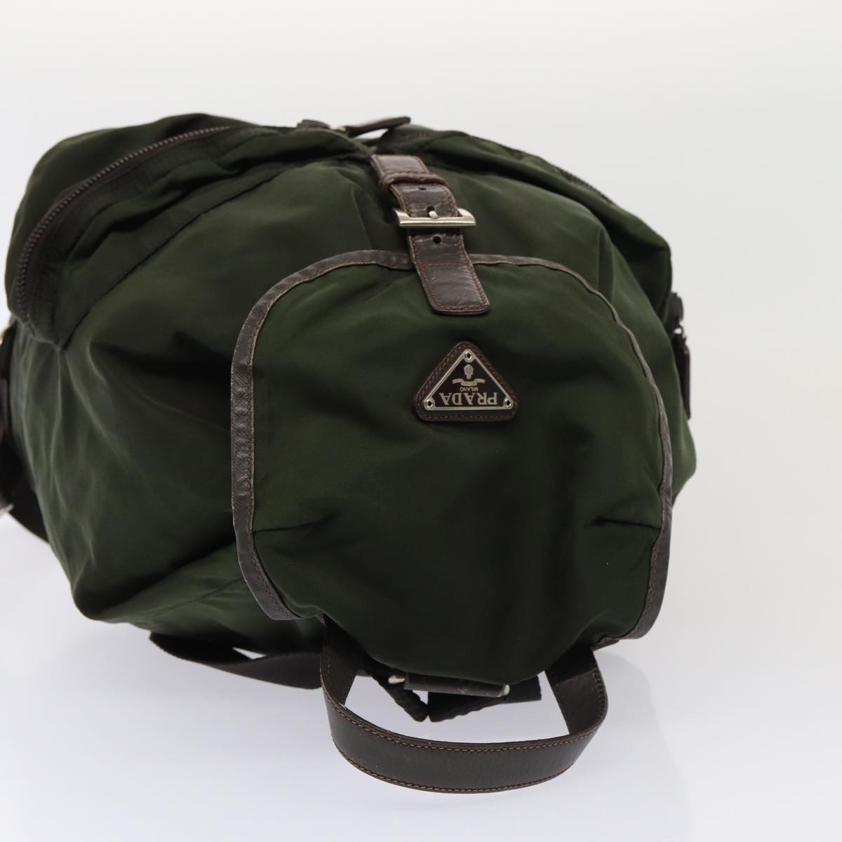 PRADA Backpack Nylon Khaki Auth bs16433