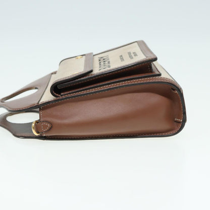 BURBERRY Hand Bag Canvas Leather 2way Beige Auth bs16488