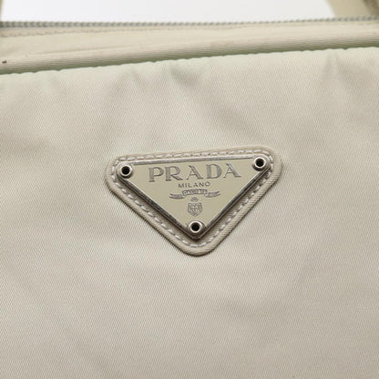 PRADA Hand Bag Nylon Gray Auth bs16502