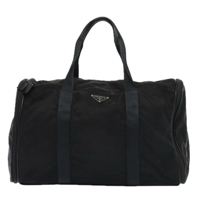 PRADA Boston Bag Nylon Black Auth bs16549