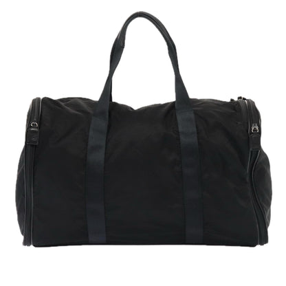 PRADA Boston Bag Nylon Black Auth bs16549