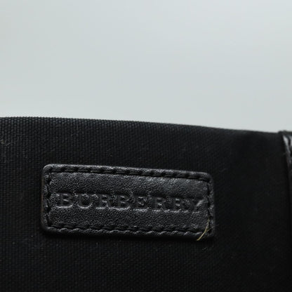 BURBERRY Tote Bag Canvas Beige Black Auth bs16580