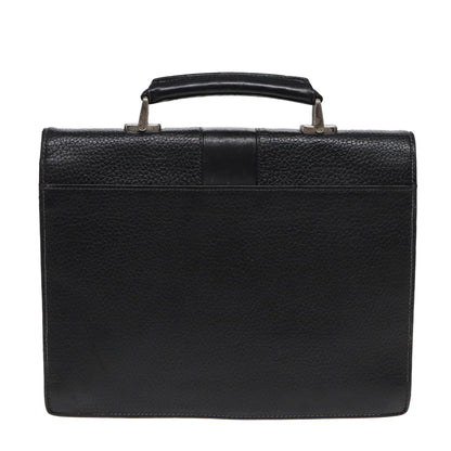 BURBERRY Hand Bag Leather Black Auth bs16611