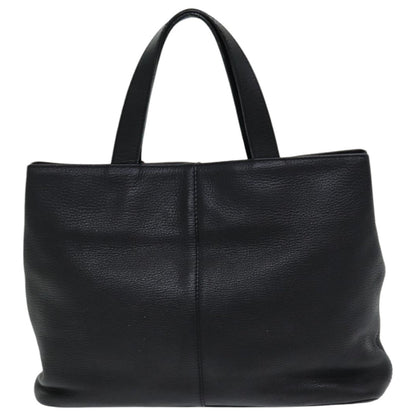 BURBERRYSs Hand Bag Leather Black Auth bs16614