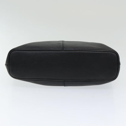 BURBERRYSs Hand Bag Leather Black Auth bs16614