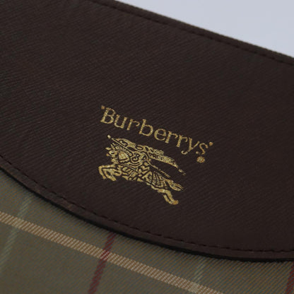 BURBERRYSs Nova Check Shoulder Bag Canvas Beige Auth bs16875
