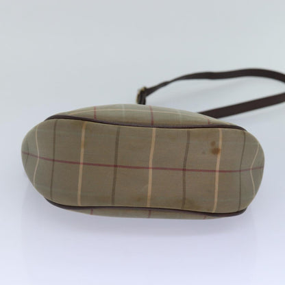 BURBERRYSs Nova Check Shoulder Bag Canvas Beige Auth bs16875
