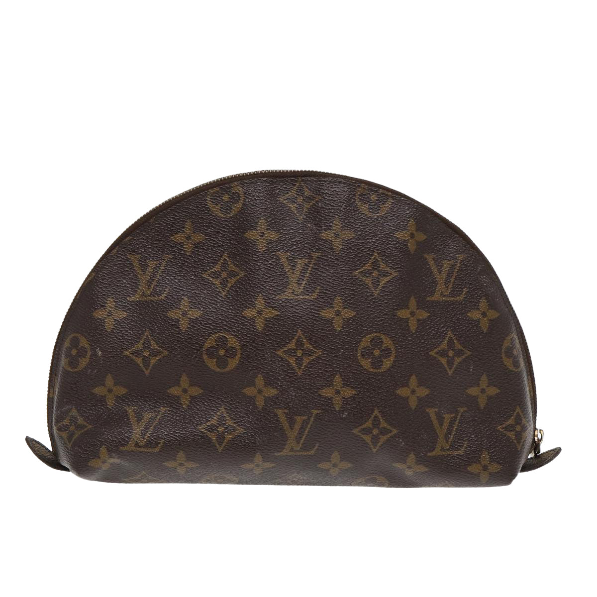 LOUIS VUITTON Monogram Trousse Demi Ronde Cosmetic Pouch M47520 LV Auth bs16953