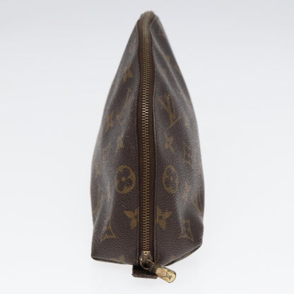 LOUIS VUITTON Monogram Trousse Demi Ronde Cosmetic Pouch M47520 LV Auth bs16953