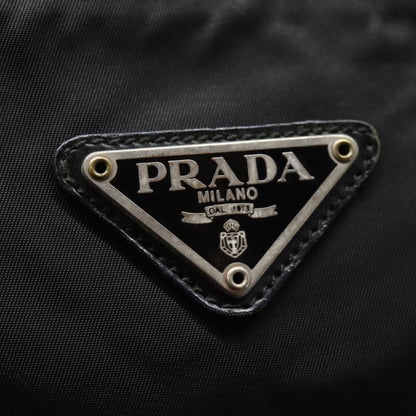 PRADA Shoulder Bag Nylon Black Silver Auth bs16985