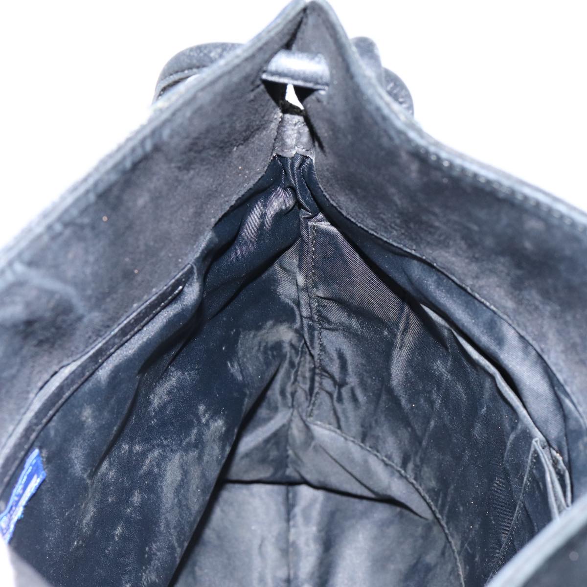 BURBERRY Blue Label Shoulder Bag Suede Leather Black Auth bs17023