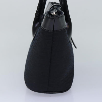 Balenciaga Tote Bag Canvas Silver Black Auth bs17170