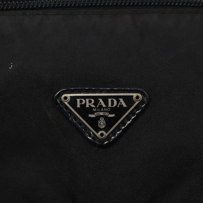 PRADA Shoulder Bag Nylon Black Silver Auth bs17229