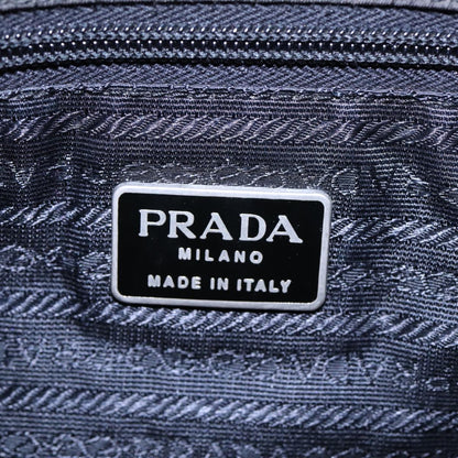 PRADA Shoulder Bag Nylon Black Silver Auth bs17229