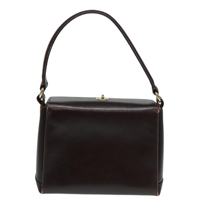 GUCCI Shoulder Bag Leather Brown Gold Auth bs17265