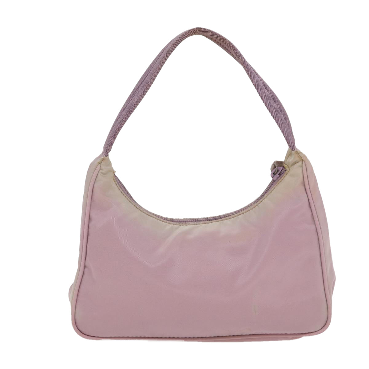 PRADA Mini Hand Bag Nylon Pink Silver Auth bs17283