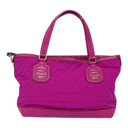 GUCCI GG Canvas Tote Bag Pink Silver 241101 Auth bs17288