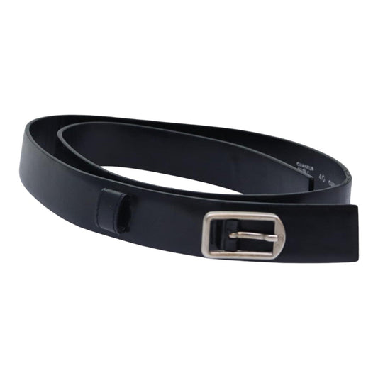 Chanel Belt Leather  Black CC Auth bs