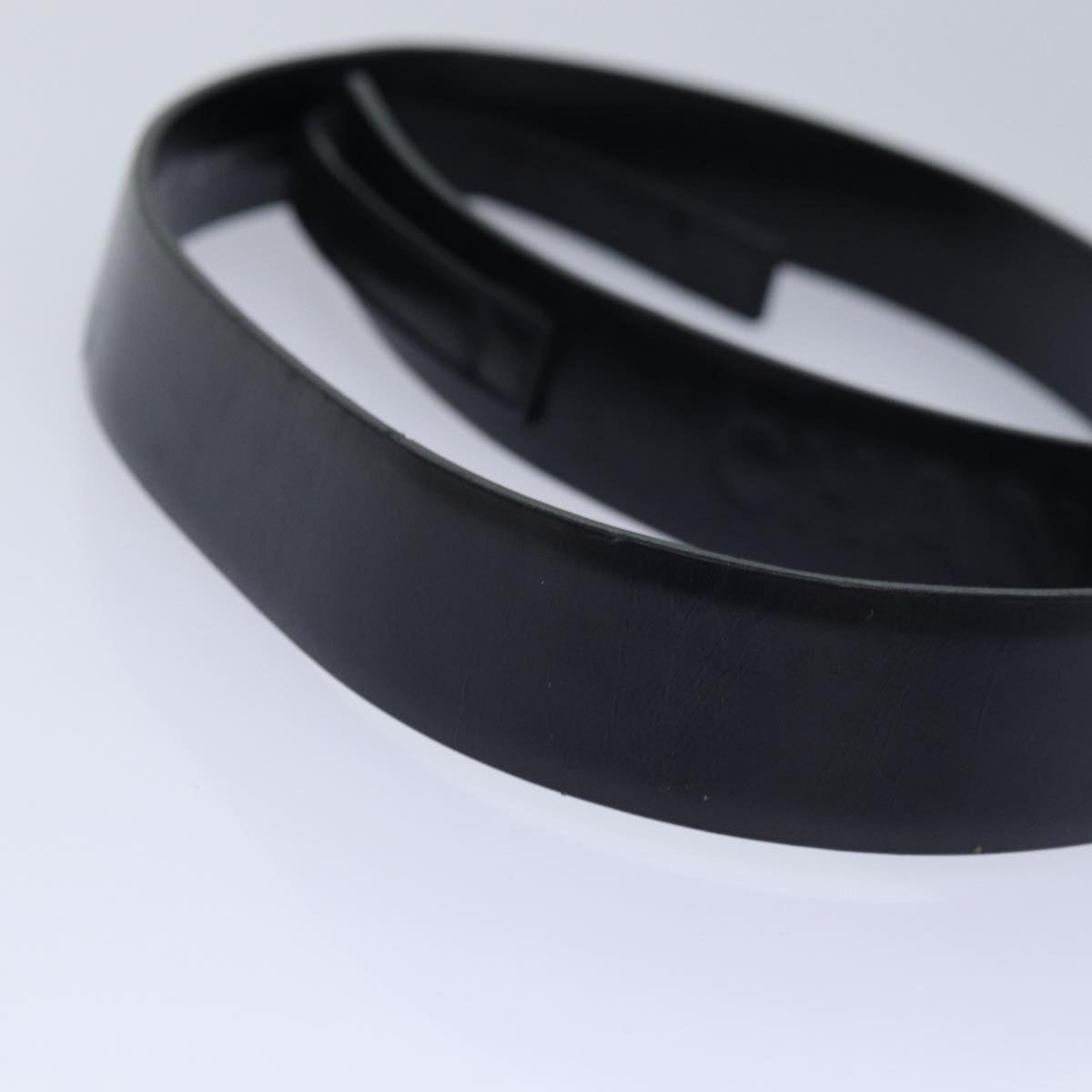 Chanel Belt Leather  Black CC Auth bs