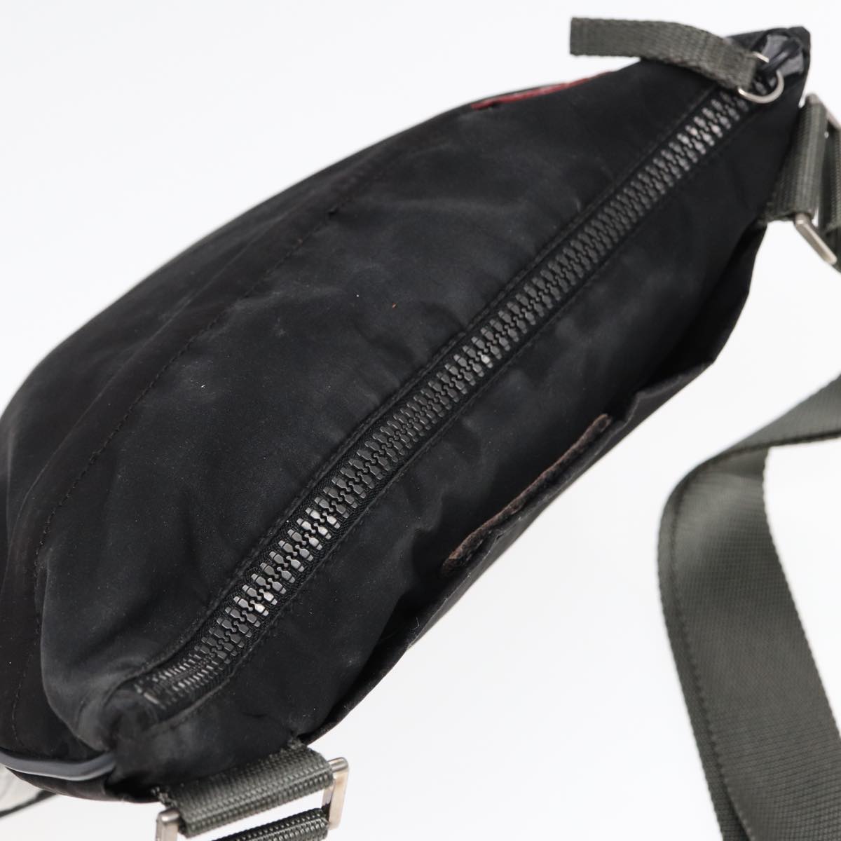 PRADA Sports Shoulder Bag Nylon Black Silver Auth bs17344