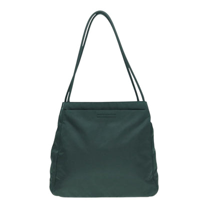 PRADA Hand Bag Nylon Green Silver Auth bs17499