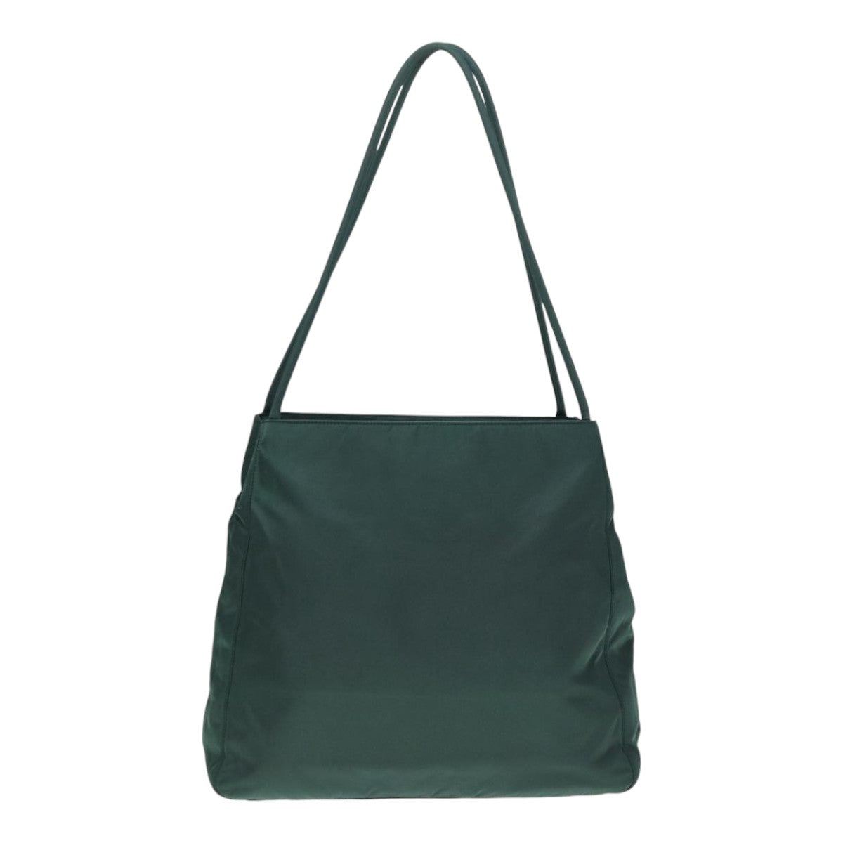 PRADA Hand Bag Nylon Green Silver Auth bs17499