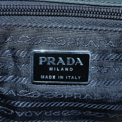 PRADA Hand Bag Nylon Green Silver Auth bs17500