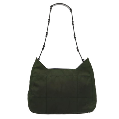 PRADA Shoulder Bag Nylon Green Black Auth bs17519