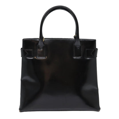 GUCCI Hand Bag Leather Black Gold 000 1118 0503 Auth bs17561