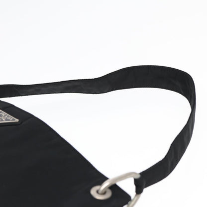 PRADA Shoulder Bag Nylon Black Silver Auth bs17571