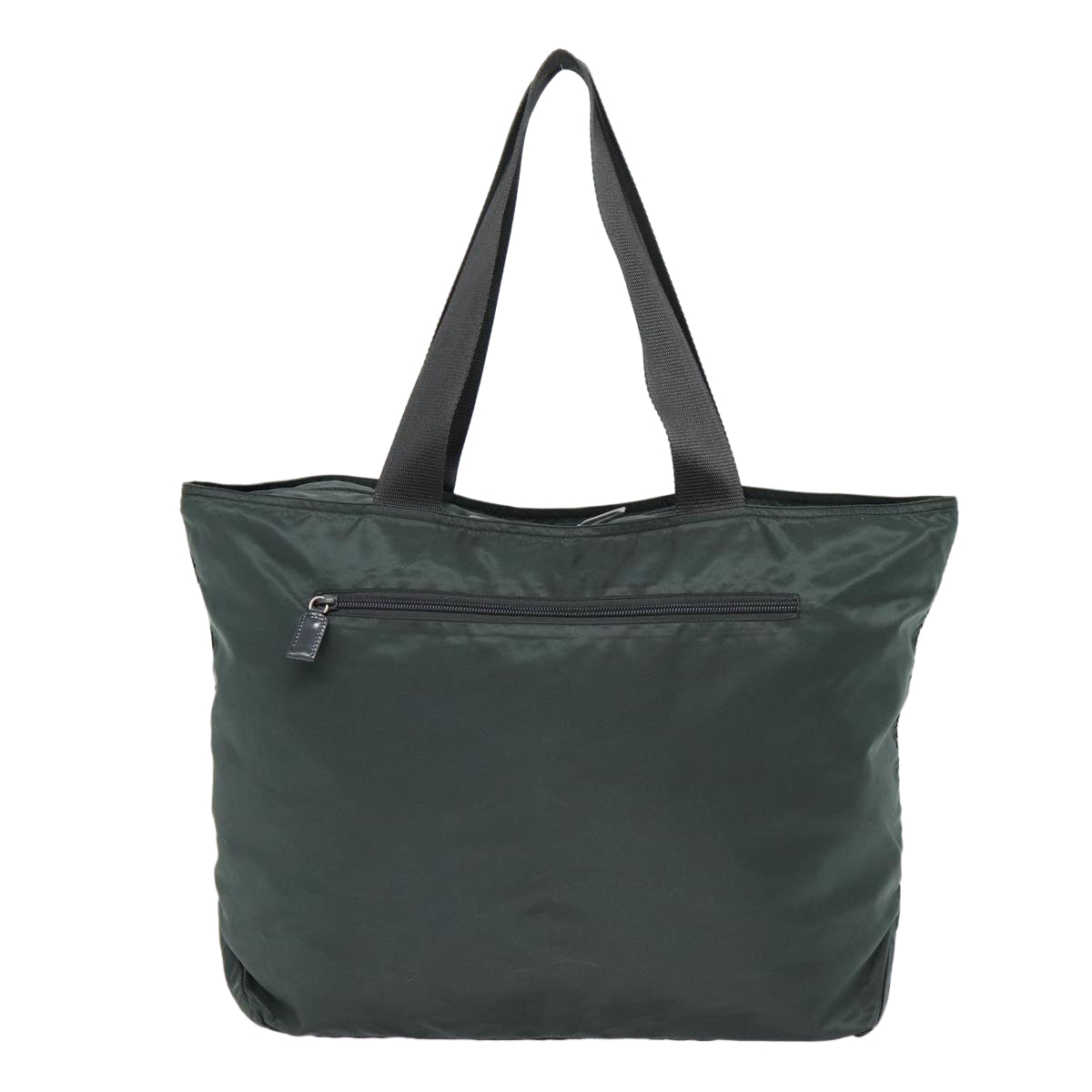 PRADA Tote Bag Nylon Green Silver Auth bs17581