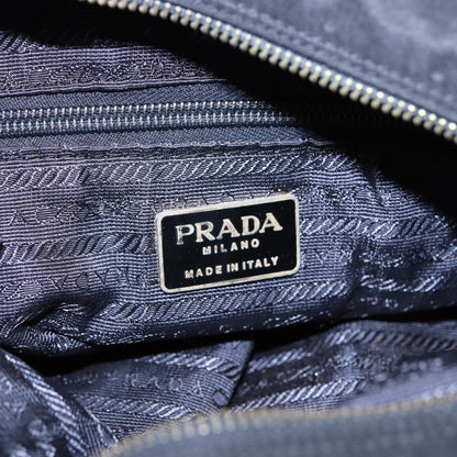 PRADA Hand Bag Nylon Black Gold Auth bs17605