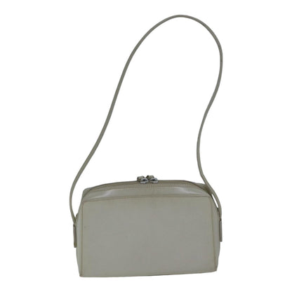 GUCCI Shoulder Bag Leather White Silver 007 1014 0274 Auth bs17611
