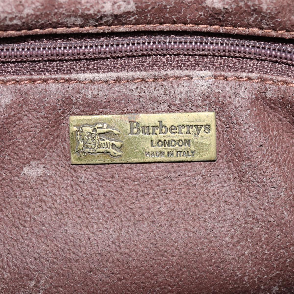 BURBERRYSs Nova Check Shoulder Bag PVC Beige Auth bs17637