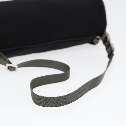 PRADA Sports Shoulder Bag Nylon Black Silver Auth bs17726