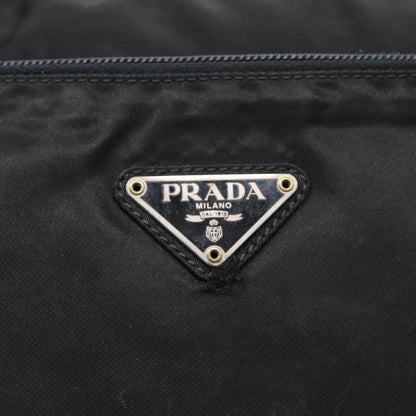 PRADA Shoulder Bag Nylon Black Silver Auth bs17764