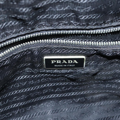 PRADA Shoulder Bag Nylon Black Silver Auth bs17769