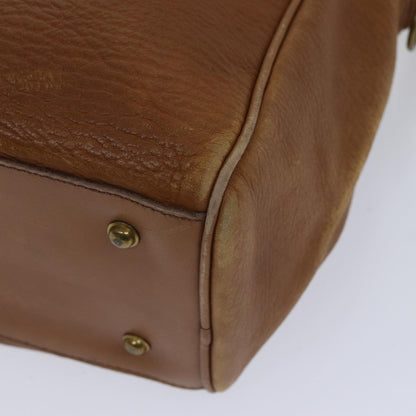BURBERRYSs Boston Bag Leather Brown Auth bs17786