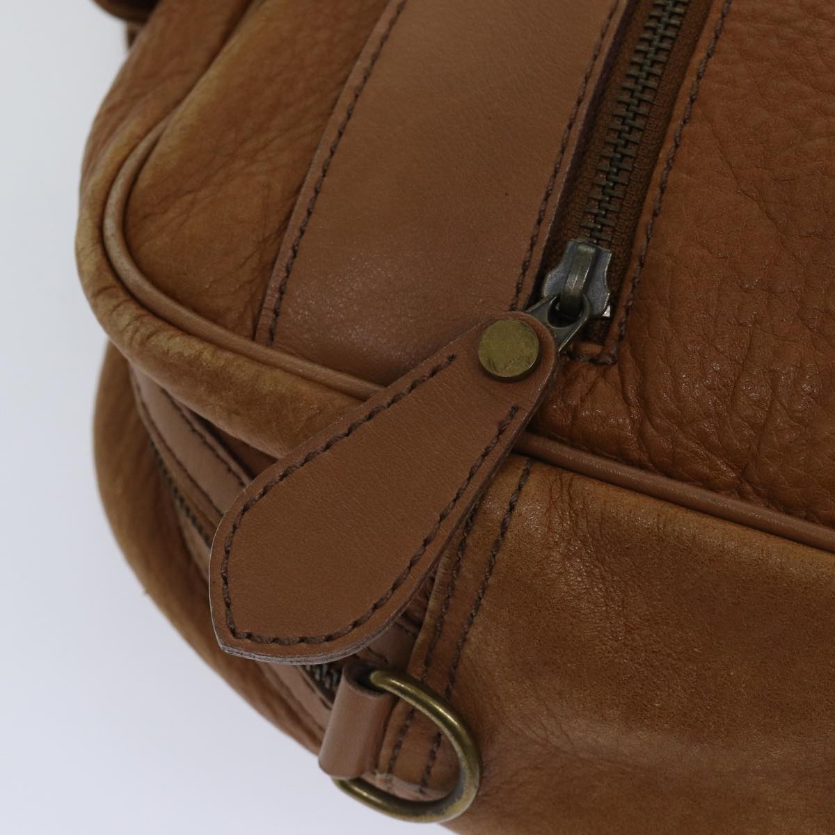 BURBERRYSs Boston Bag Leather Brown Auth bs17786