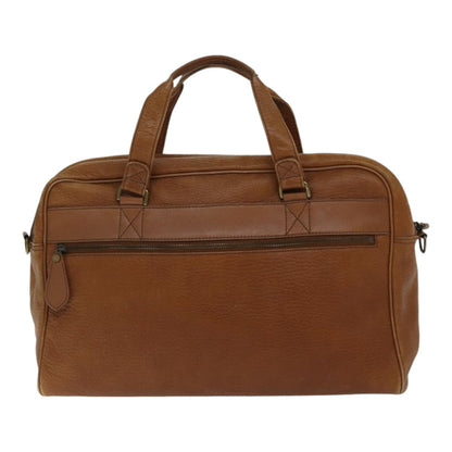 BURBERRYSs Boston Bag Leather Brown Auth bs17786