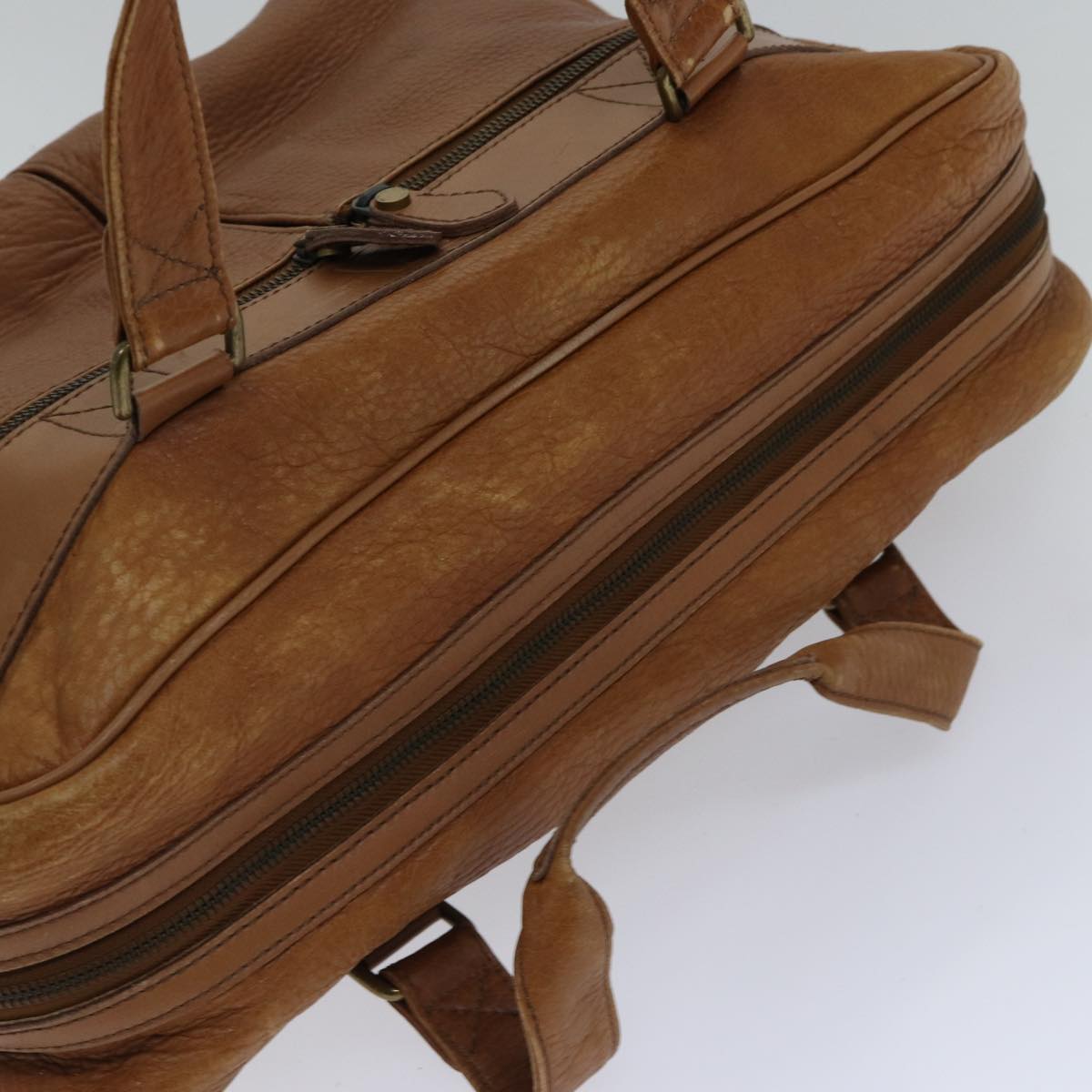 BURBERRYSs Boston Bag Leather Brown Auth bs17786