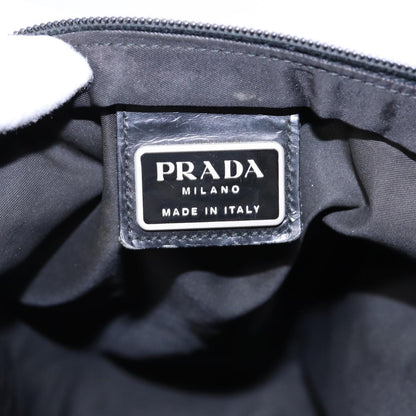 PRADA Shoulder Bag Nylon Black Silver Auth bs17788