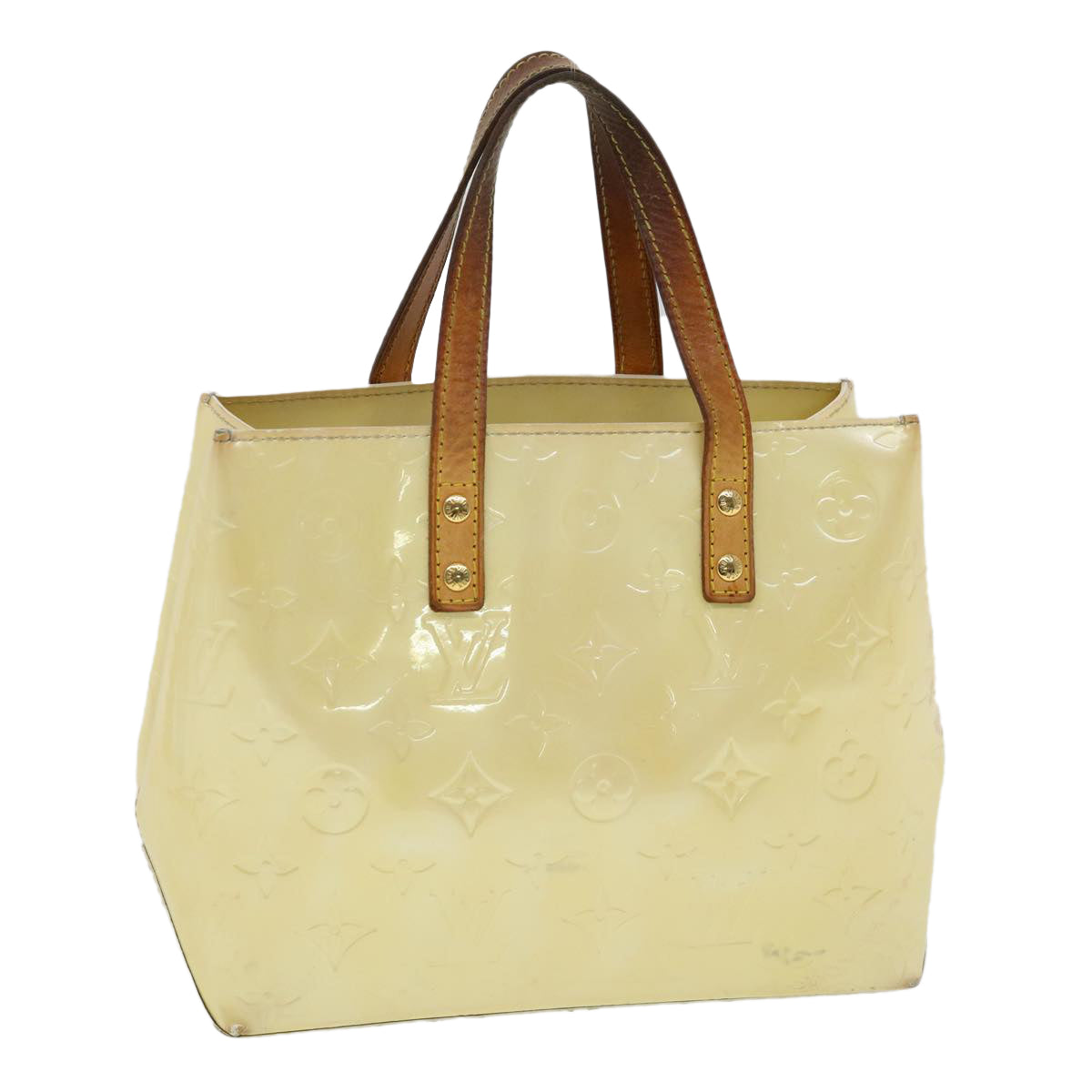 LOUIS VUITTON Monogram Vernis Reade PM Hand Bag Perle M91336 LV bs2436