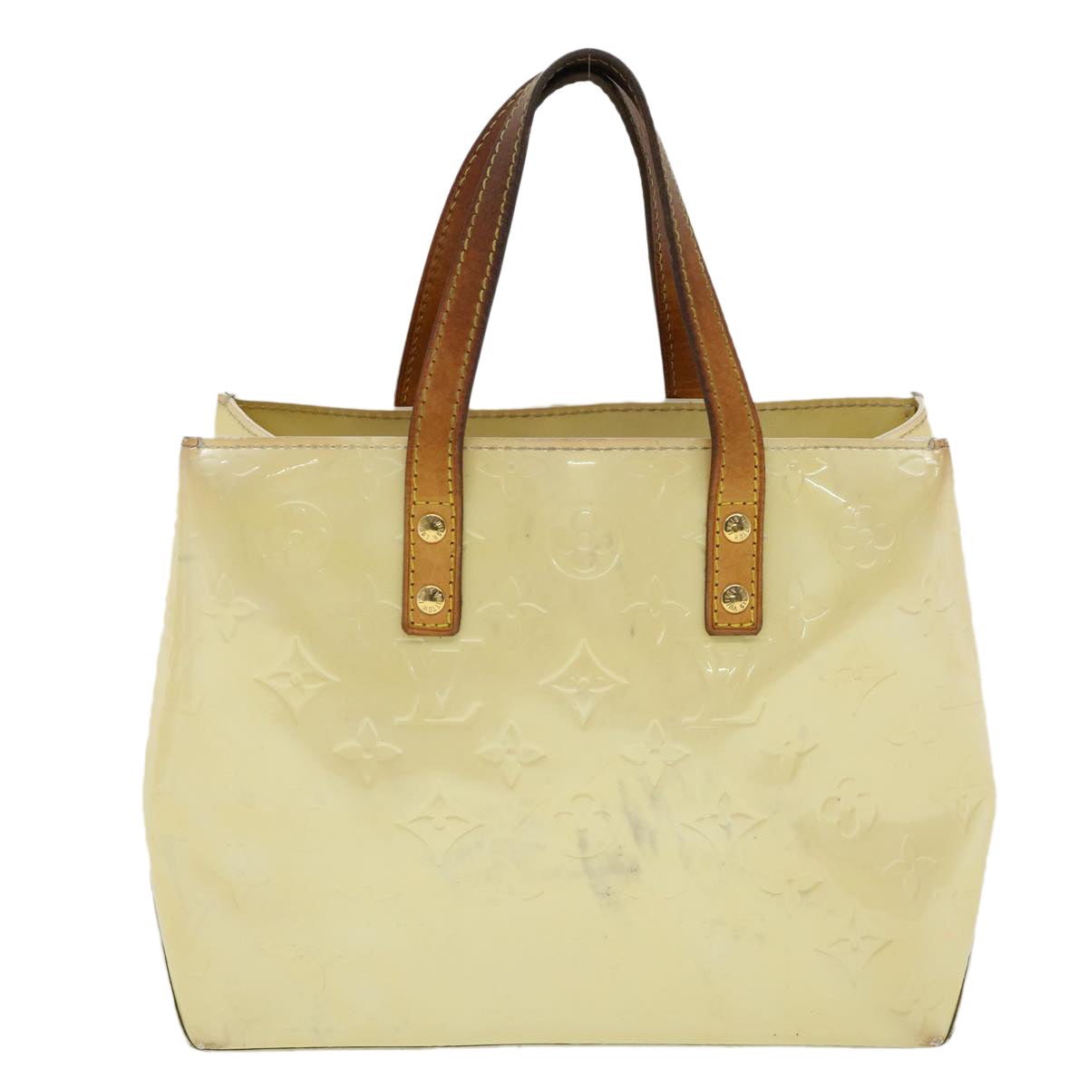 LOUIS VUITTON Monogram Vernis Reade PM Hand Bag Perle M91336 LV bs2436